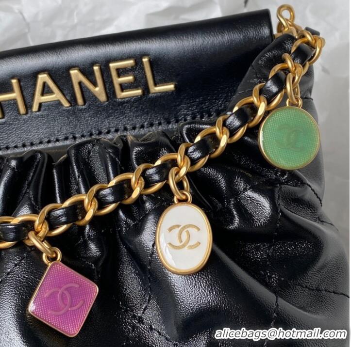 Good Looking Chanel SMALL BUCKET BAG AS3793 BLACK