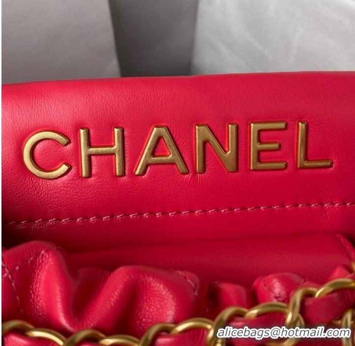 Well Crafted Chanel SMALL BUCKET BAG AS3793 RED