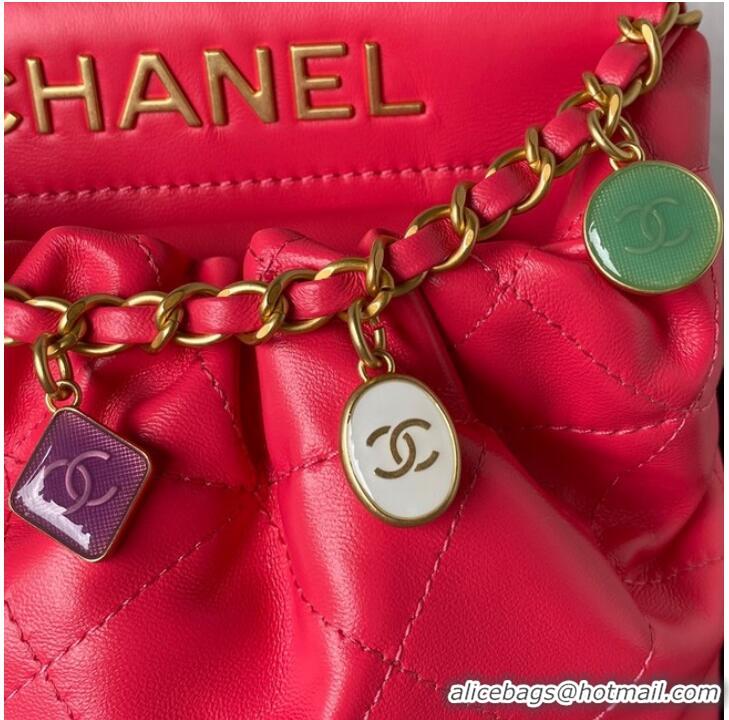 Well Crafted Chanel SMALL BUCKET BAG AS3793 RED