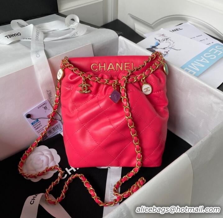 Well Crafted Chanel SMALL BUCKET BAG AS3793 RED