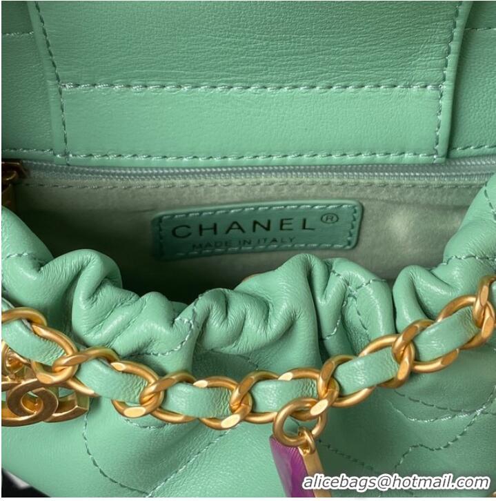 Good Taste Chanel SMALL BUCKET BAG AS3793 Light Green