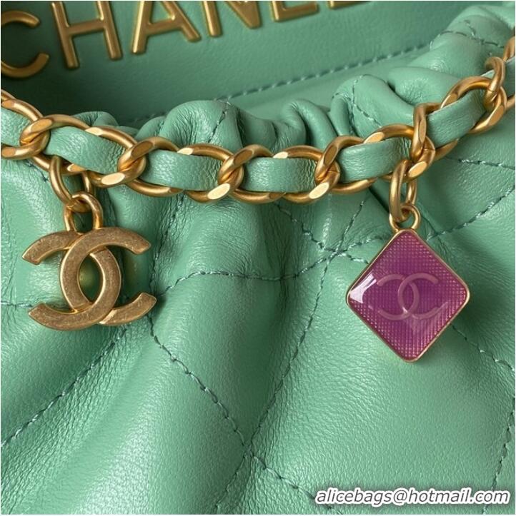 Good Taste Chanel SMALL BUCKET BAG AS3793 Light Green