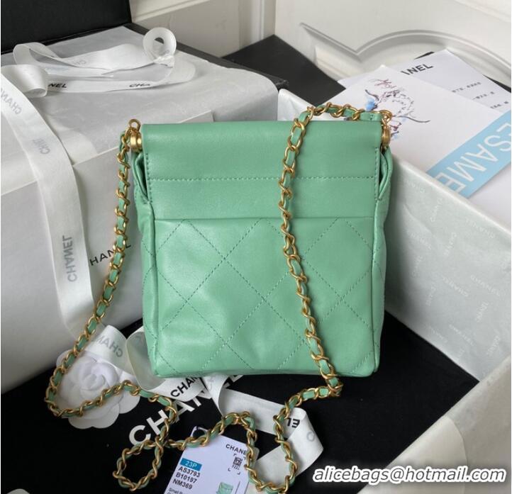 Good Taste Chanel SMALL BUCKET BAG AS3793 Light Green