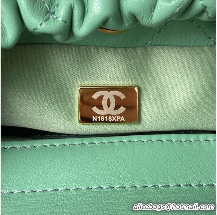 Good Taste Chanel SMALL BUCKET BAG AS3793 Light Green