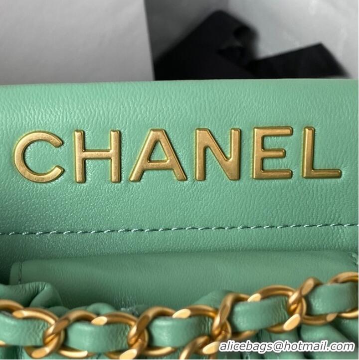 Good Taste Chanel SMALL BUCKET BAG AS3793 Light Green