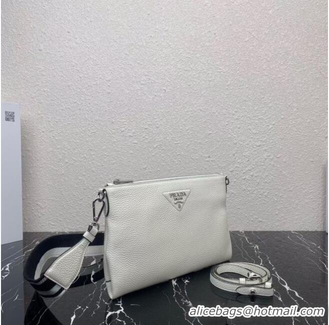 Famous Brand Prada Leather shoulder bag 1BH050 white