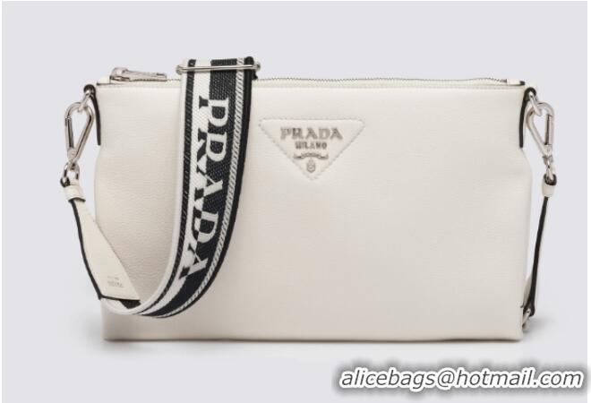 Famous Brand Prada Leather shoulder bag 1BH050 white