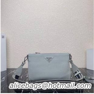 Super Quality Prada Leather shoulder bag 1BH050 light blue