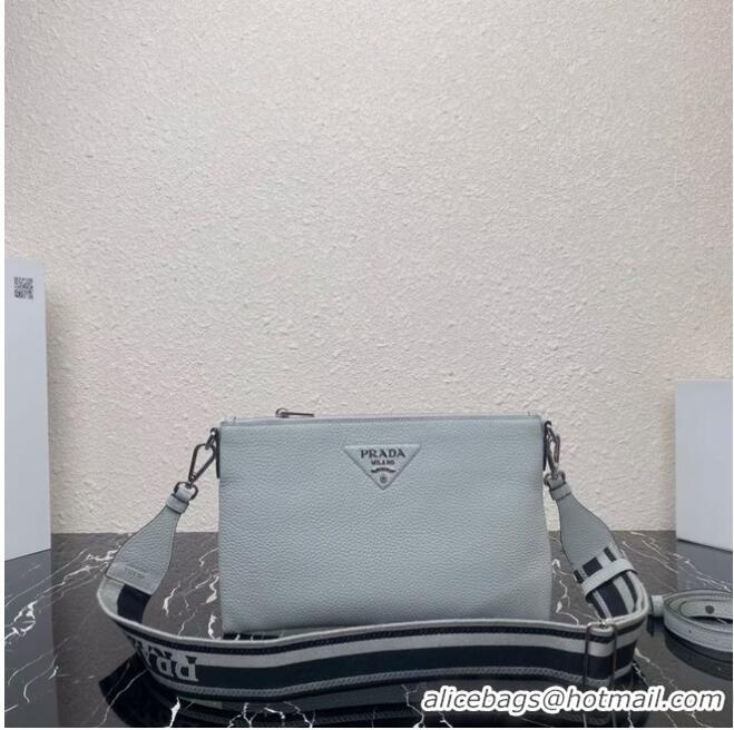 Super Quality Prada Leather shoulder bag 1BH050 light blue