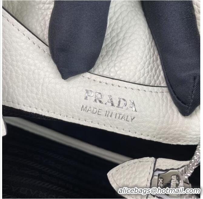 Top Grade Prada Calf leather bag 1BC145 white