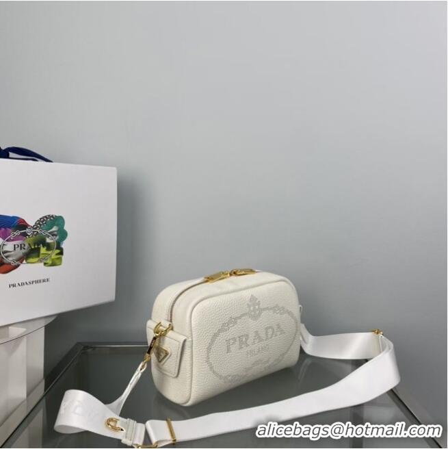 Top Quality Promotional Prada Medium leather bag 1BH187 white