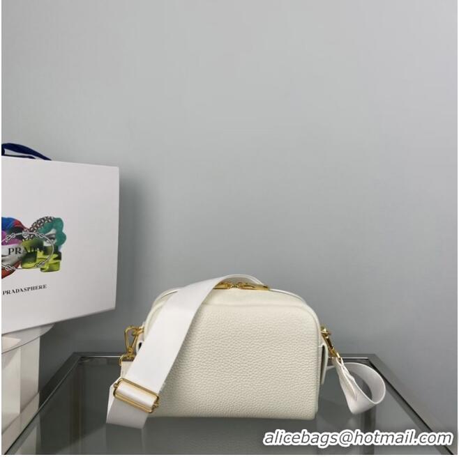 Top Quality Promotional Prada Medium leather bag 1BH187 white