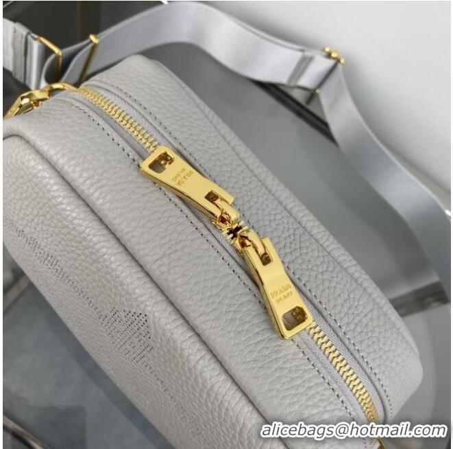 Good Product Prada Medium leather bag 1BH187 light gray