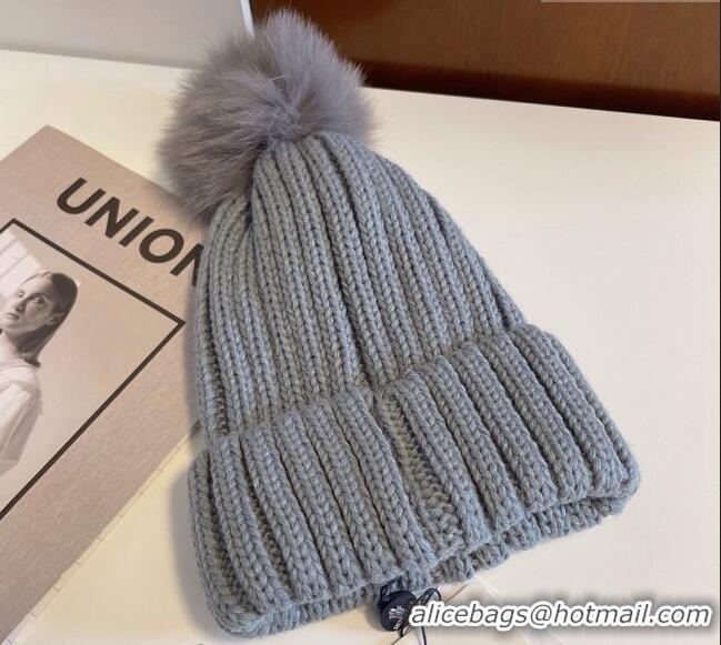 Top Quality Moncler Knit Hat M1208 Grey 2022