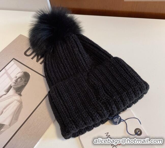 Trendy Design Moncler Knit Hat M1208 Black 2022