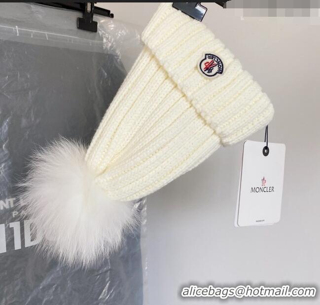 Promotional Grade Moncler Knit Hat 120831 White 2022