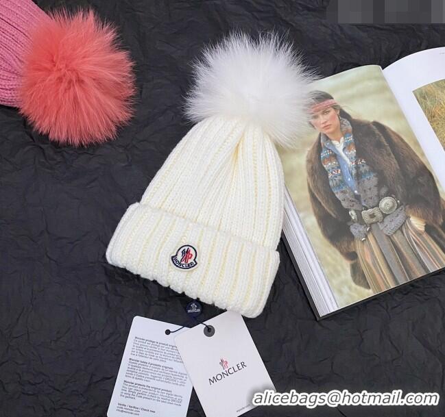 Promotional Grade Moncler Knit Hat 120831 White 2022