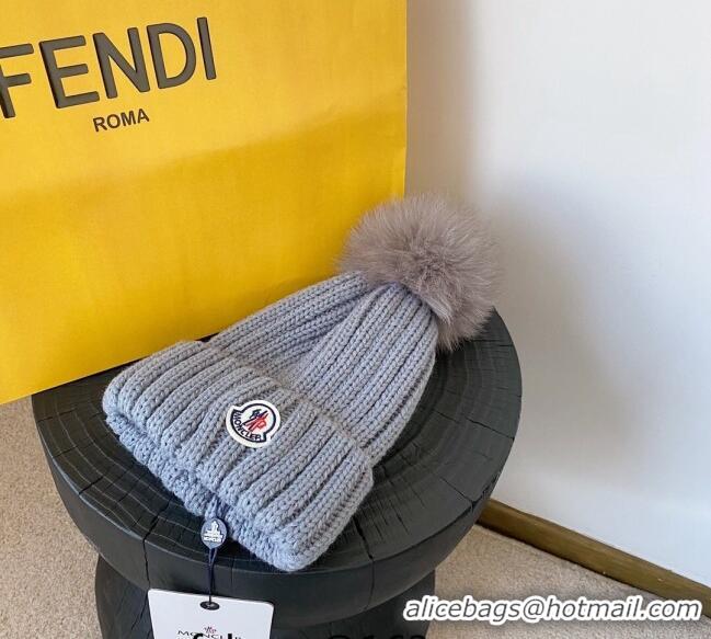 Hot Sell Cheap Moncler Knit Hat 120831 Grey 2022