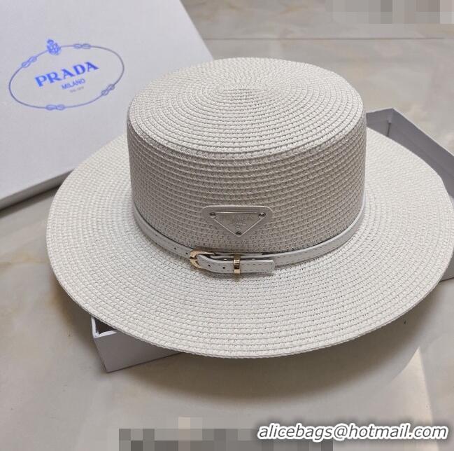 Well Crafted Prada Straw Hat P021657 White 2023