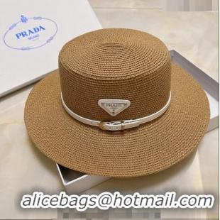 Top Quality Prada Straw Hat P021657 Apricot 2023