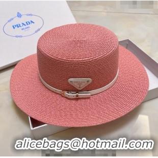 Good Taste Grade Quality Prada Straw Hat P021657 Pink 2023