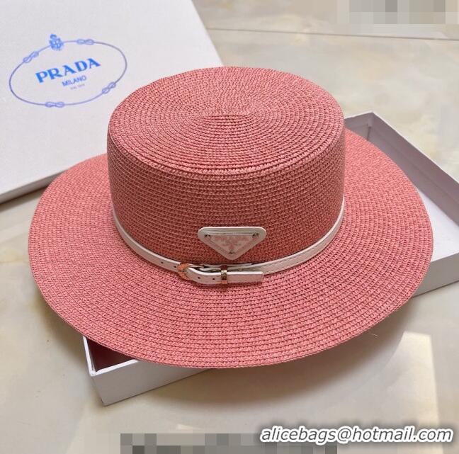 Good Taste Grade Quality Prada Straw Hat P021657 Pink 2023