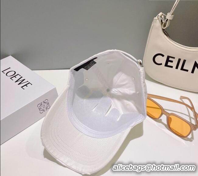 Reasonable Price Prada Canvas Baseball Hat 030789 White 2023