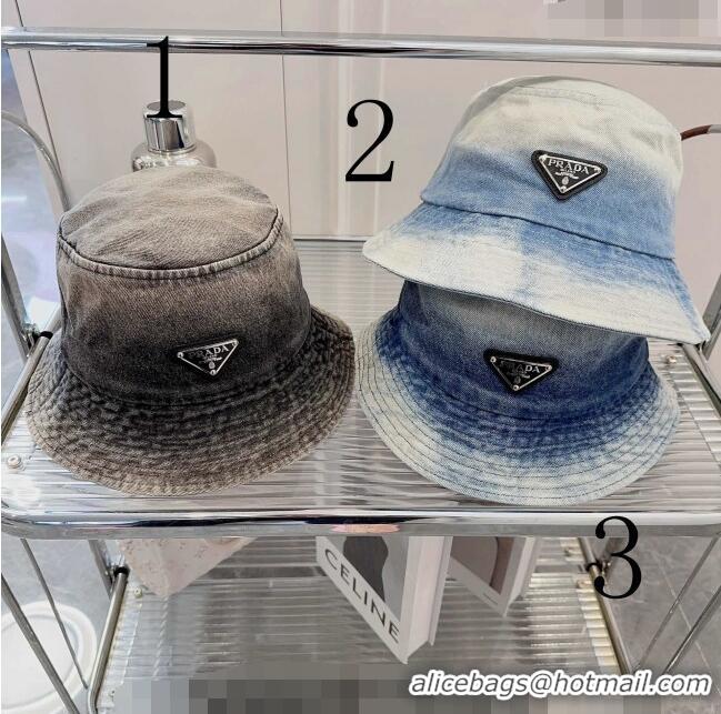 Unique Grade Prada Denim Bucket Hat 030796-2 2023