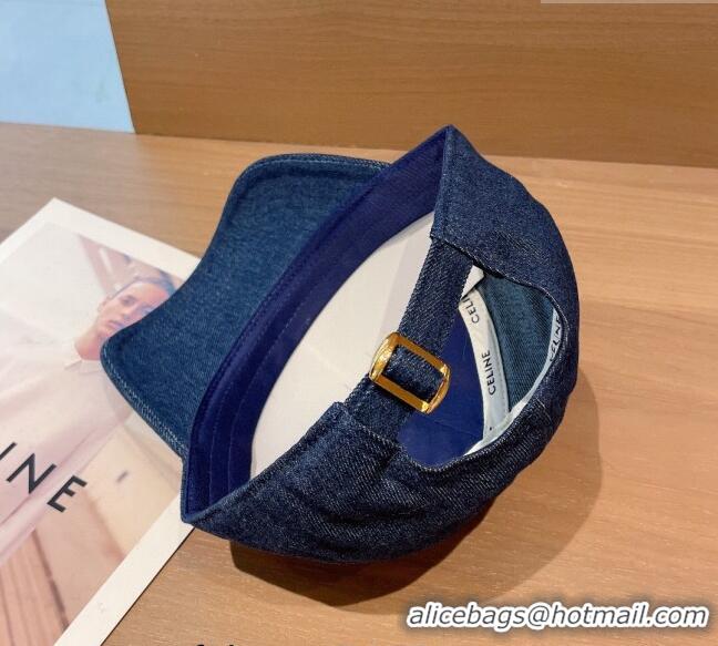 Well Crafted Celine Denim Baseball Hat 1208 Dark Blue 2022