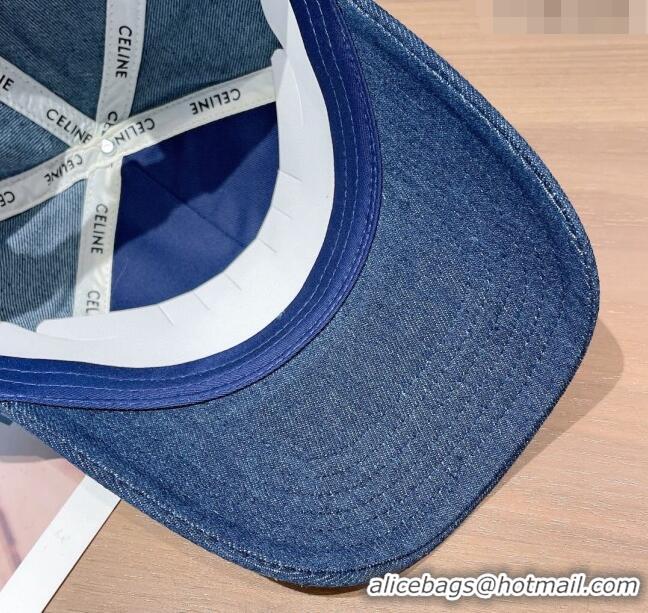 Well Crafted Celine Denim Baseball Hat 1208 Dark Blue 2022