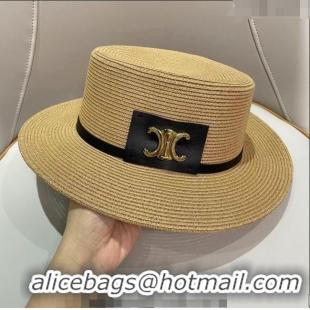 Luxury Cheap Celine Straw Hat 021621 Khaki 2023