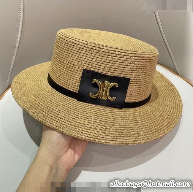 Luxury Cheap Celine Straw Hat 021621 Khaki 2023