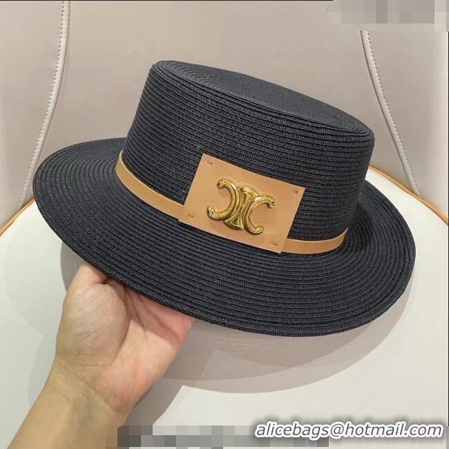 Trendy Design Celine Straw Hat 021621 Black 2023