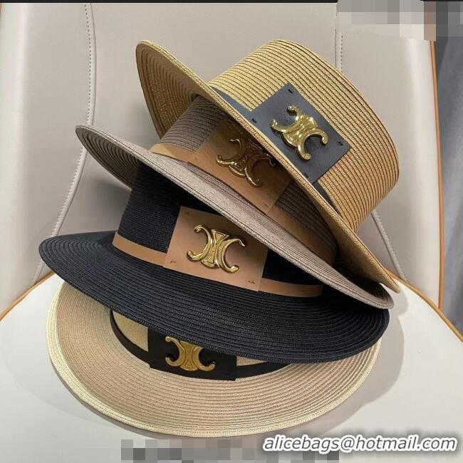 Famous Brand Celine Straw Hat 021621 Grey 2023