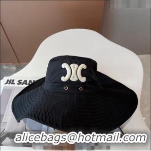 Traditional Discount Celine Wide Brim Hat 021626 Black 2023