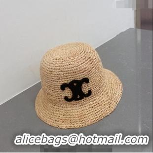 Promotional Celine Bucket Straw Hat C021643 Black 2023