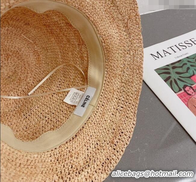 Shop Best Celine Bucket Straw Hat C021643 White 2023