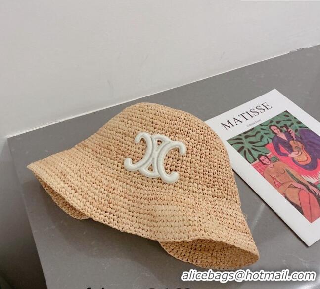 Shop Best Celine Bucket Straw Hat C021643 White 2023