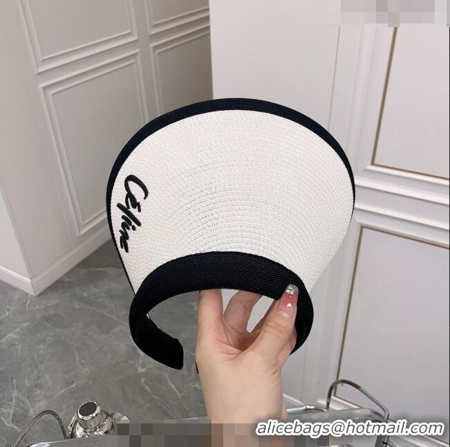 Grade Stylish Celine Visor Straw Hat C021660 White 2023