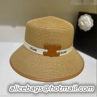 Top Quality Celine Straw Hat C22726 Khaki 2023