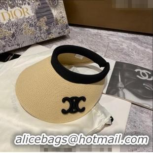 Good Looking Celine Visor Straw Hat 030782 Beige 2023