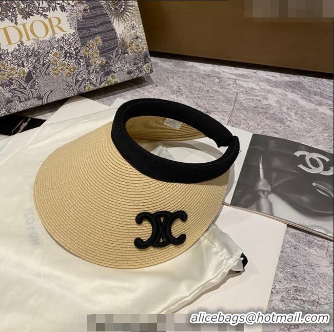 Good Looking Celine Visor Straw Hat 030782 Beige 2023