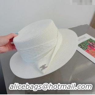 Top Grade Celine Straw Hat 031136 White 2023 