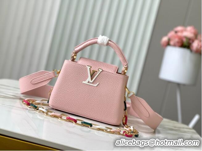 New Fashion Louis Vuitton Capucines Mini M21798 Jasmine Pink