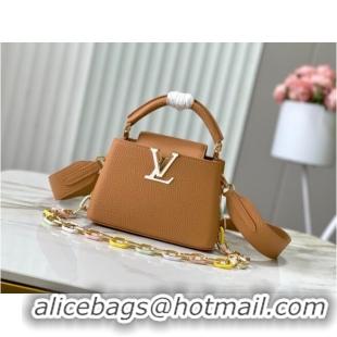 Well Crafted Louis Vuitton Capucines Mini M21798 Hazelnut Brown