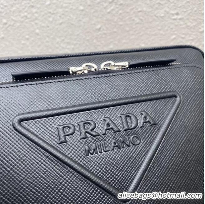 Most Popular Prada Saffiano leather shoulder bag 2VH152 black