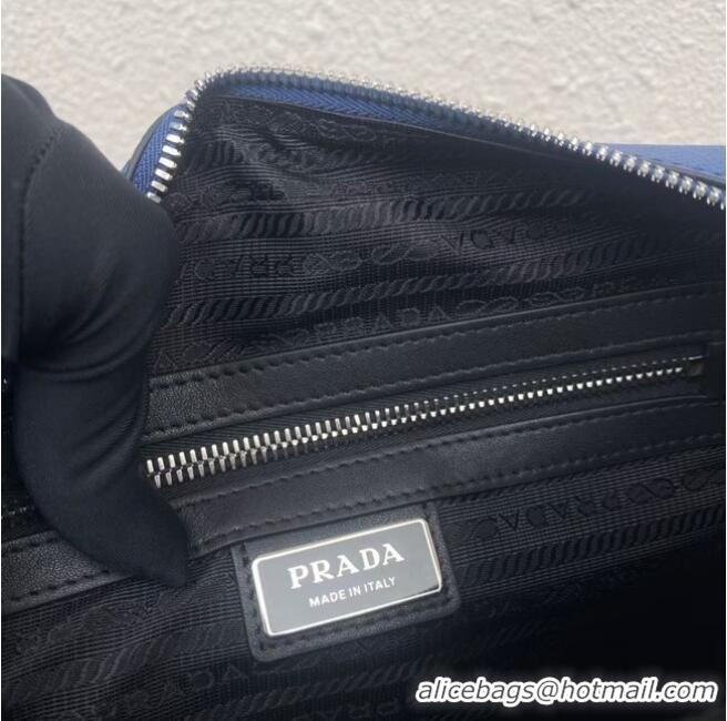 Luxurious Grade Prada Saffiano leather shoulder bag 2VH152 blue