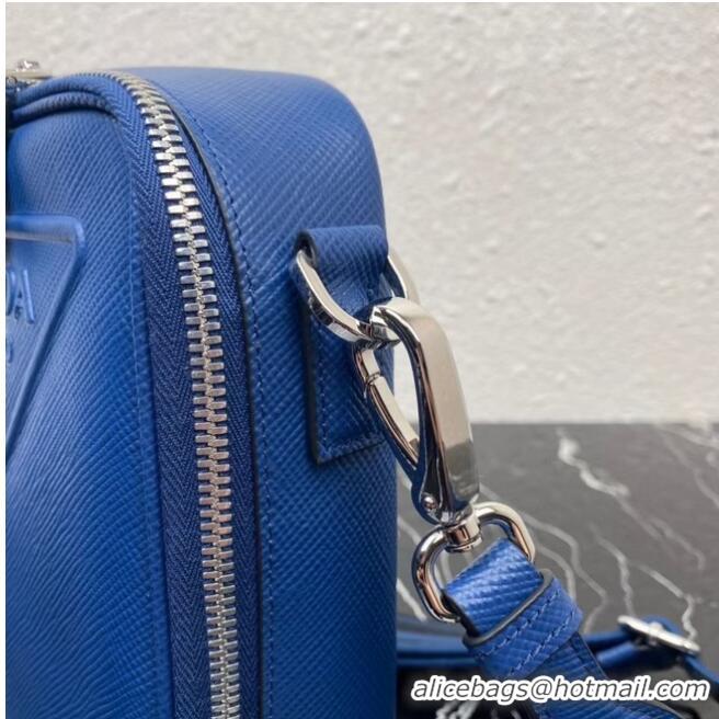 Top Grade Prada Saffiano leather shoulder bag 2VH154 blue