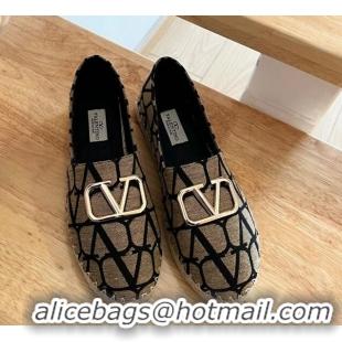 Purchase Valentino Toile Iconographe Fabric Espadrilles Beige 323137