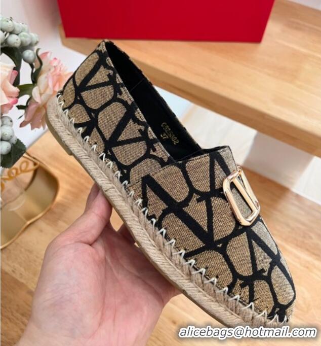 Purchase Valentino Toile Iconographe Fabric Espadrilles Beige 323137